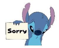 Sorry Stitch Sticker
