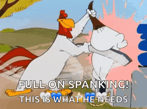 Spanking Rooster GIF
