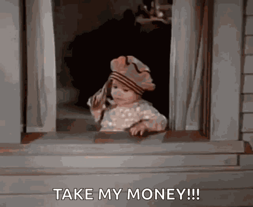 Spanky Throwing Money GIF