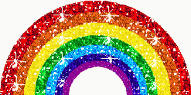 Sparkly Rainbow GIF GIF