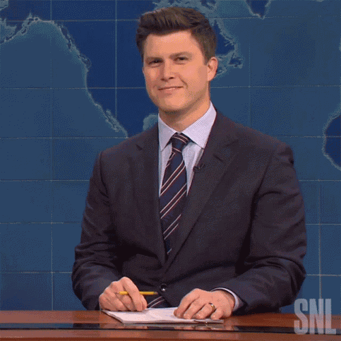 Speechless Colin Jost GIF