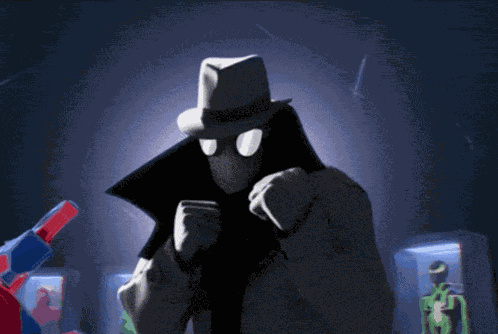 Spider Man Noir Surprise Attack GIF