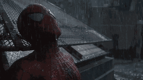 Spider Man Rain GIF