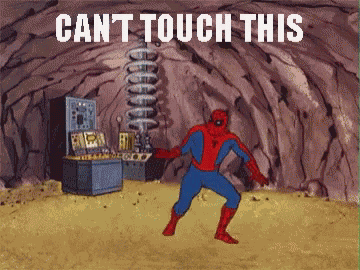 Spiderman I Cant Touch This GIF