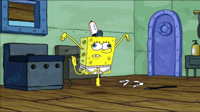 Spongebob Dancing Duck GIF