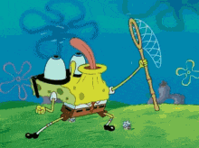 Spongebob Jellyfishing GIF
