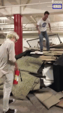 Sprayed On Fire Extinguisher GIF
