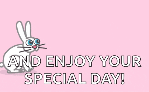 Spring Forward Rabbit GIF