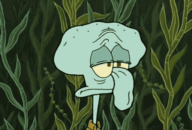 Squidward Defeated GIF