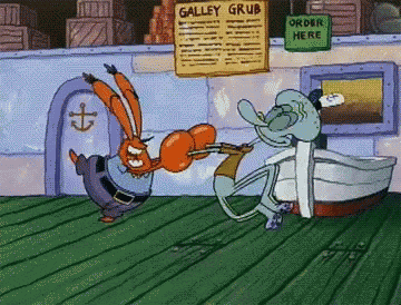 Squidward Mr Krabs GIF