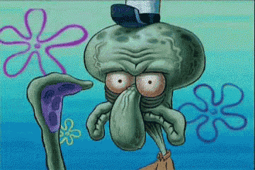 Squidward Stressed GIF