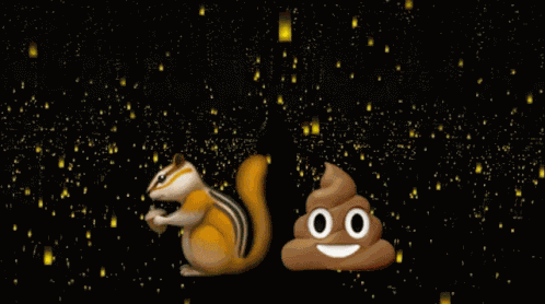 Squirrel Poop Emoji GIF