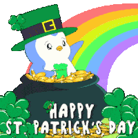 St Patricks Day Gold Sticker