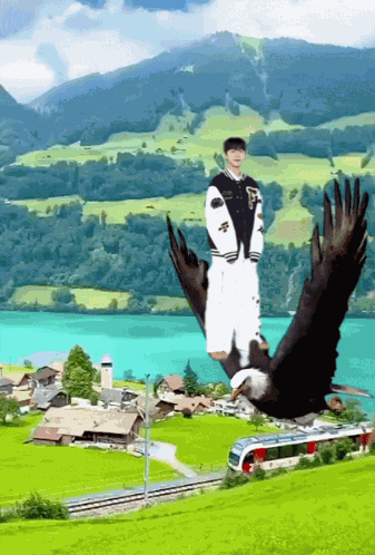 Stan Twitter Floating Flying Yoonmin Flying Eagle GIF