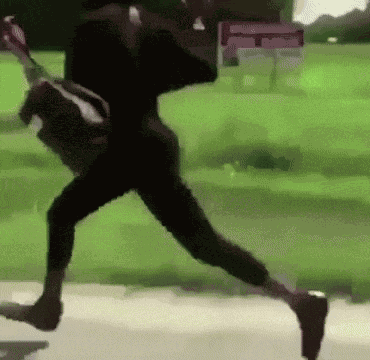 Stan Twitter Woman Running GIF