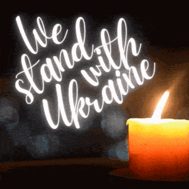 Stand With Ukraine Candle GIF