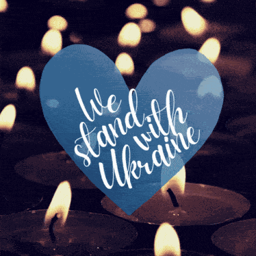 Stand With Ukraine Candle GIF