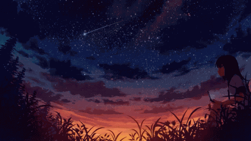 Starry Night Anime GIF