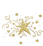 Stars Gold Sticker