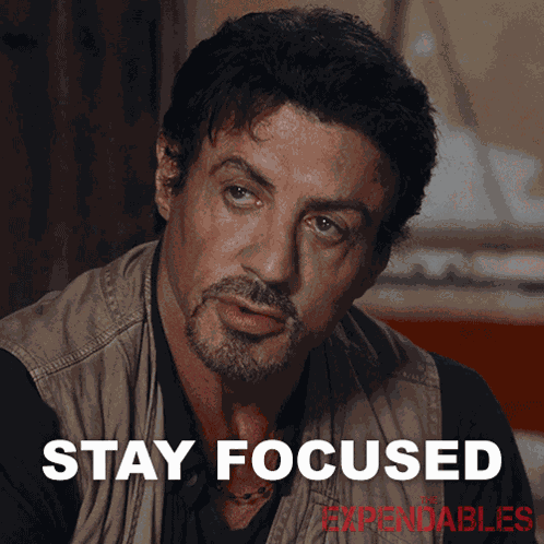 Stay Focused Barney Ross GIF