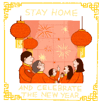 Stay Home And Celebrate The New Year Stay At Home Sticker