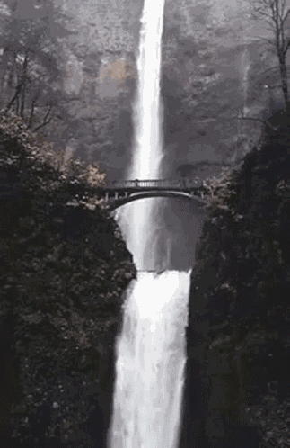Steep Waterfalls Nature Background GIF