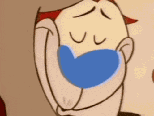 Stimpy J Cat Blush GIF