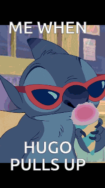 Stitch Me When Hugo Pulls Up GIF