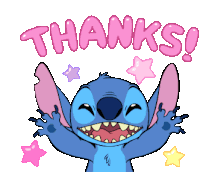 Stitch Thanks Sticker