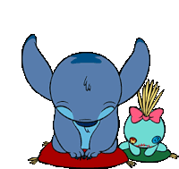 Stitch Triste Sticker