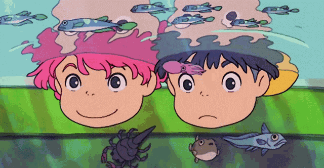 Studio Ghibli Ponyo On The Cliff GIF