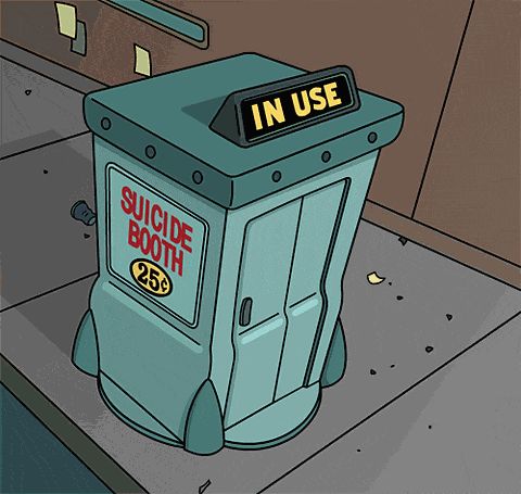 Suicide Booth Futurama GIF