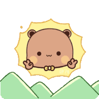 Sunrise Bear Sticker