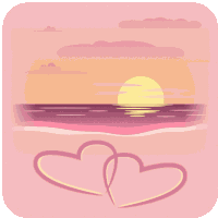 Sunset Summer Fun Sticker
