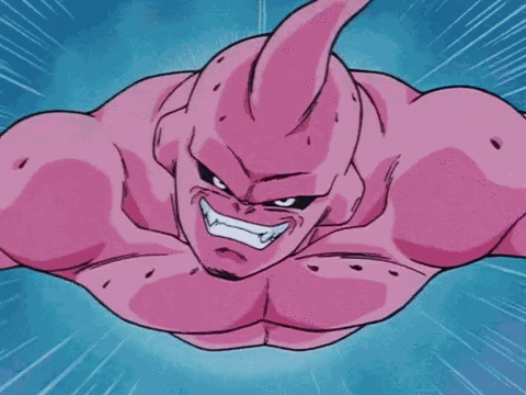 Super Buu Laughing GIF
