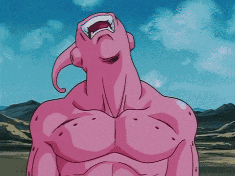 Super Buu Laughing GIF