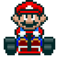 Super Mario Kart Mario Sticker GIF