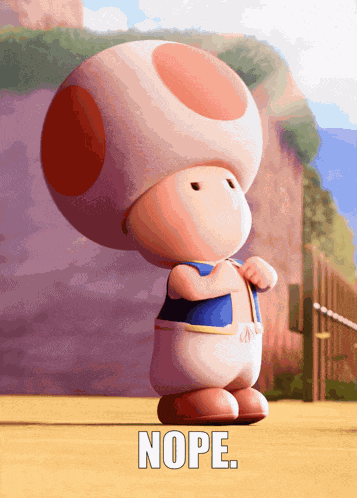 Super Mario Toad Leaving GIF