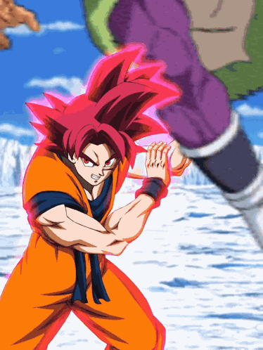 Super Saiyan God Goku And Super Saiyan God Vegeta Divine Warriors With Infinite Power GIF