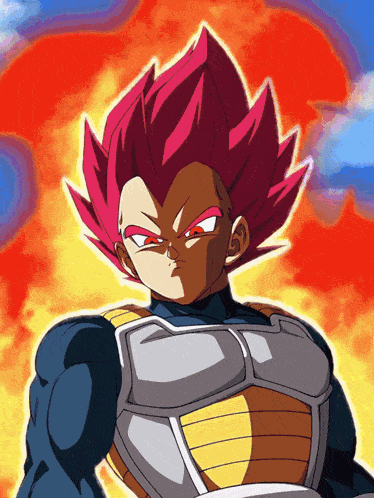 Super Saiyan God Goku And Super Saiyan God Vegeta Divine Warriors With Infinite Power GIF