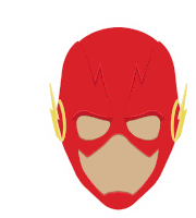Superhero Flash Sticker