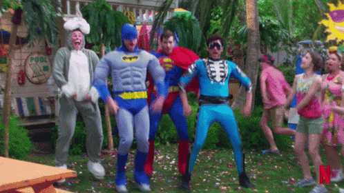 Superheroesdancing Superheroesdancinginagroup GIF