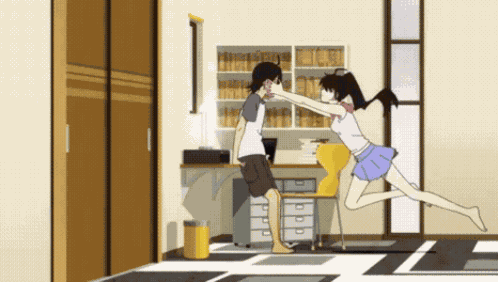 Tackle Hug Anime Hug GIF