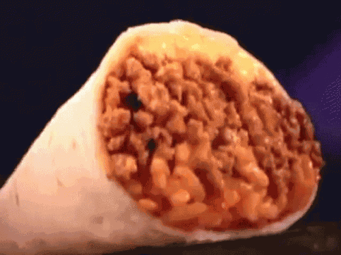 Taco Bell Cheesy Double Beef Burrito GIF