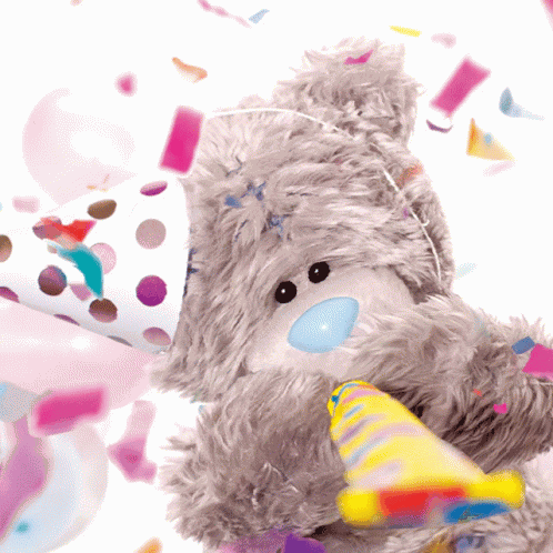 Taddy Bear Birthday Happy Birthday Wishes GIF