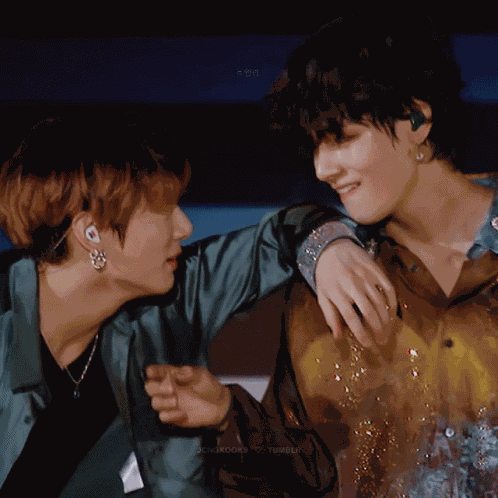 Taekook Kiss Taekook Cute GIF