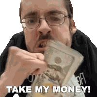 Take My Money Ricky Berwick Sticker