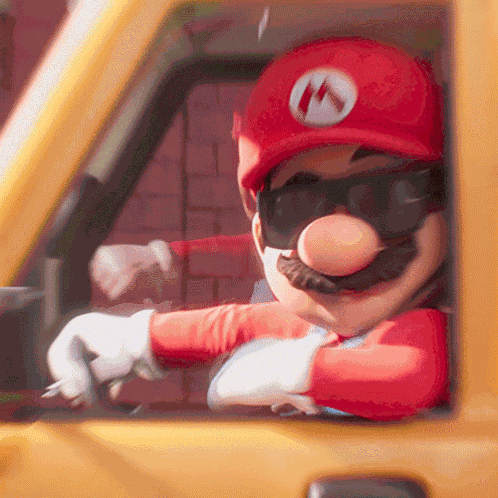 Taking Off Shades Mario GIF