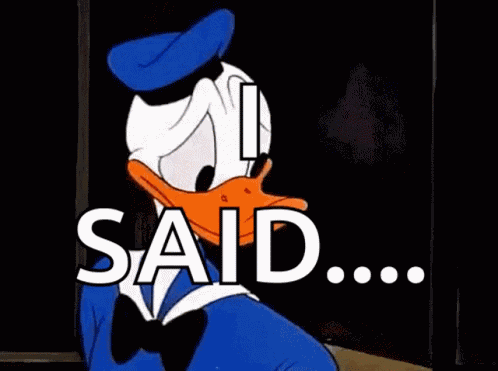 Talk To The Hand Donald Duck GIF