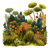 Tanaman Warna Warni Dekorasi Taman Bunga Sticker